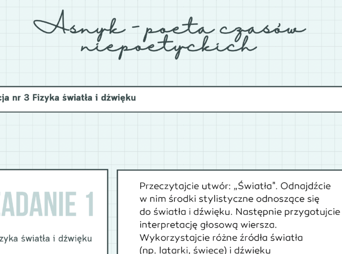 Asnyk - poeta czasów niepoetyckich - world cafe