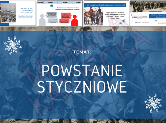 Powstanie styczniowe - prezentacja historia klasa 4