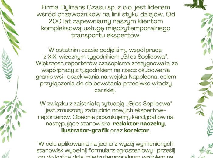 Projekt: Głos Soplicowa - Pan Tadeusz