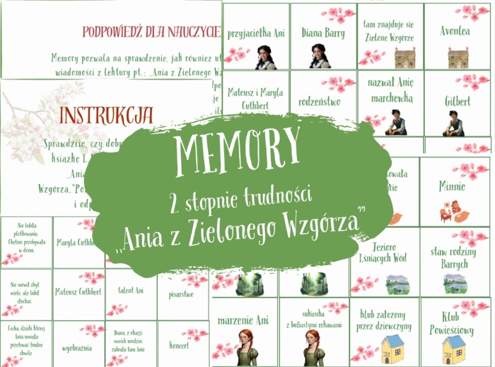 ,,Ania z Zielonego Wzgórza" MEMORY