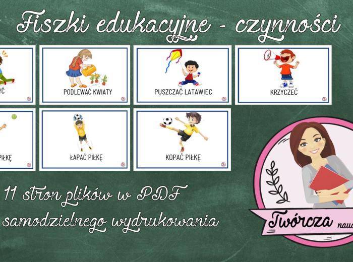 Czynności - fiszki edukacyjne