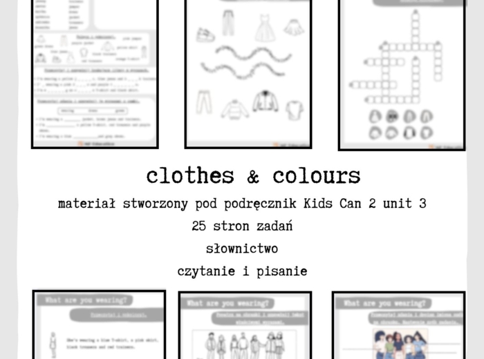 Clothes & colours - Kids Can 2