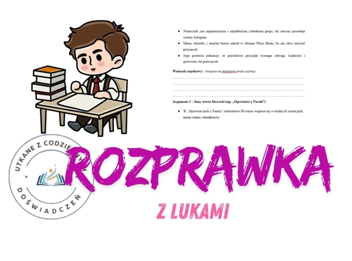 Rozprawka z lukami- przykład 3