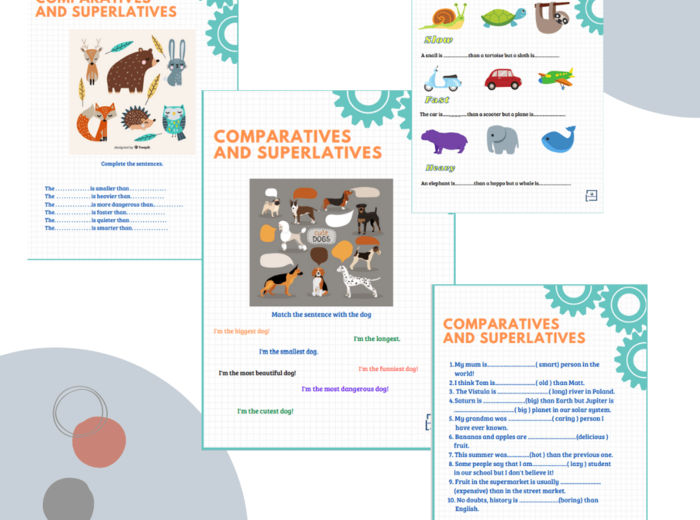 Comparatives and superlatives - stopniowanie przymiotników.