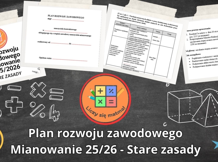 🧾 Plan rozwoju zawodowego nauczyciela kontraktowego na stopień nauczyciela mianowanego 2025/2026 - STARE ZASADY