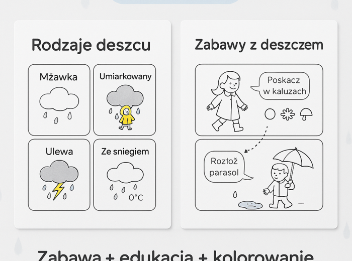 Karta pracy: "Rodzaje deszczu"