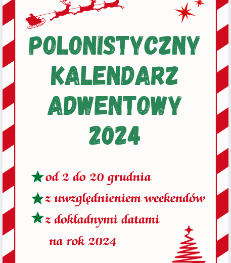 POLONISTYCZNY KALENDARZ ADWENTOWY 2024