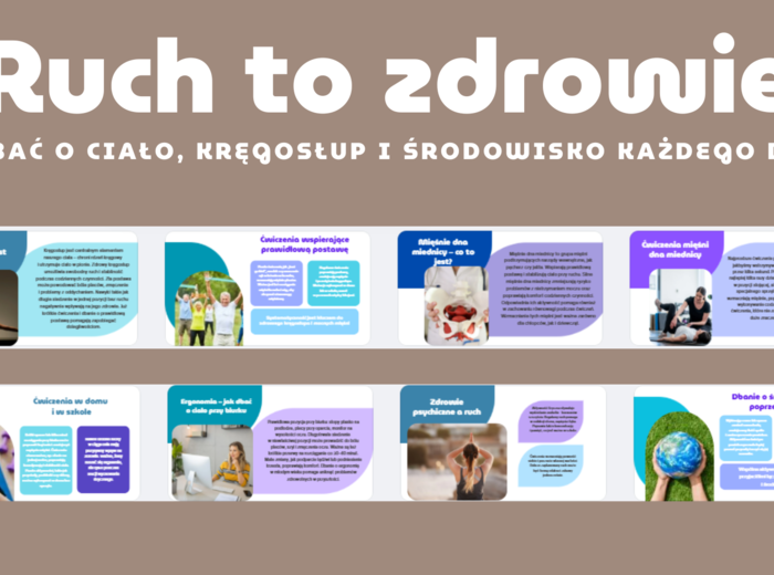 Edukacja Zdrowotna, Godzina wychowawcza-Ruch to zdrowie –jak dbać o ciało, kręgosłup i środowisko każdego dnia .– kl 8- 13 SLAJDÓW PDF