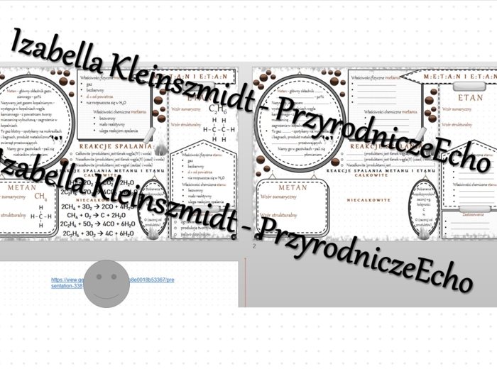 Minizestaw na temat „Metan i etan” – sketchnotka + karta pracy w power point + gratisowy link do prezentacji multimedialnej niekomercyjnej wykonanej w genial.ly do indywidualnego pobrania i użycia do celów niekomercyjnych. Chemia 8, „Węglowodory”
