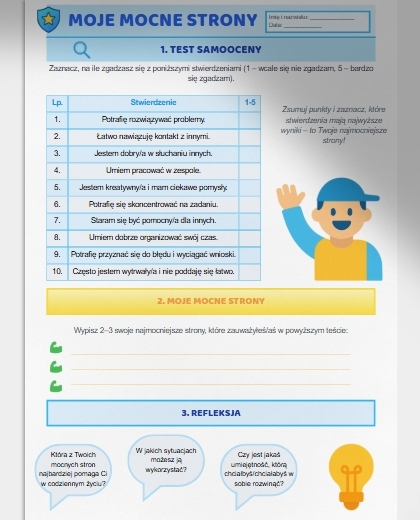 „Moje mocne strony” – Karta pracy