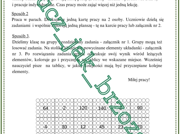 Równania, rozwiązywanie zadań tekstowych za pomocą równań, karta pracy, kodowanie, praca w grupach, klasa 7