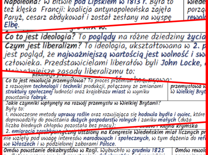 Sytuacja w Europie po kongresie wiedeńskim. NOTATKI