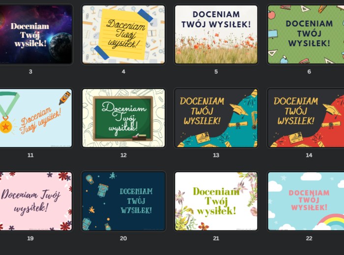 Plakaty - Doceniam Twój wysiłek!