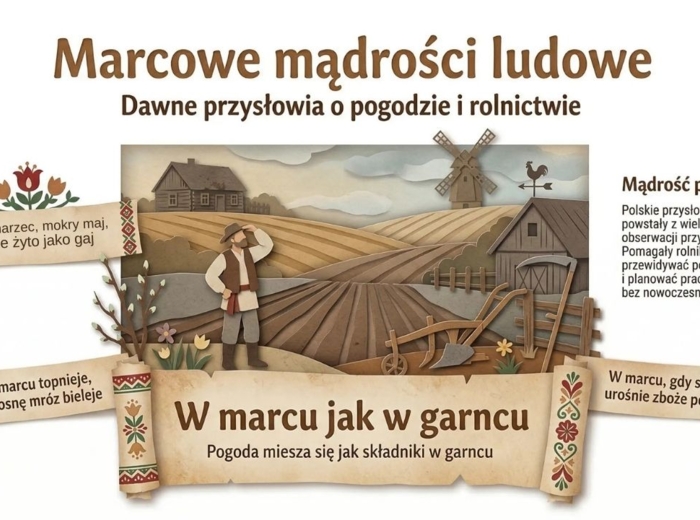 Marzec - gazetka szkolna, gazetka tematyczna, prezentacja, plansze