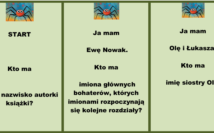 Pajączek na rowerze - JA MAM, KTO MA?