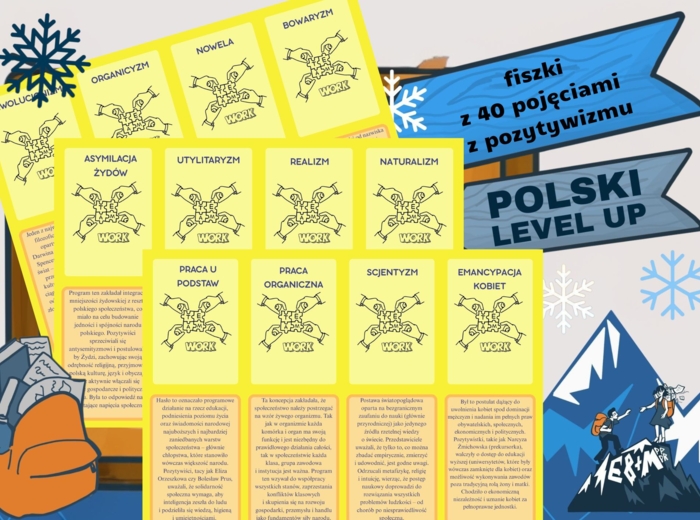 Fiszki_ pozytywizm (40 pojęć)_Polski Level Up
