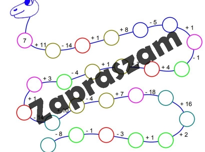 Matematyczny wąż do 20