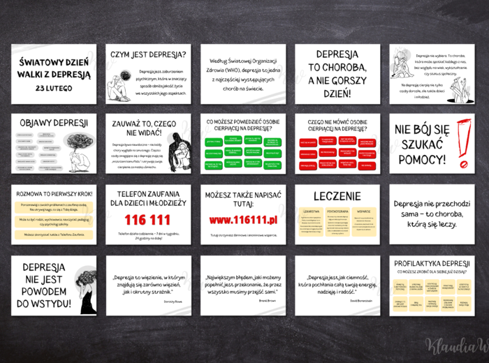 Światowy Dzień Walki z Depresją – gazetka szkolna