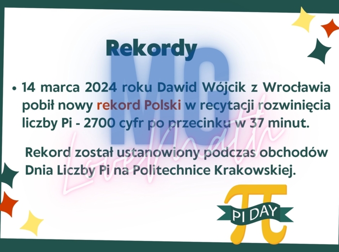 Liczba Pi - gazetka, prezentacja na Dzień Liczby Pi