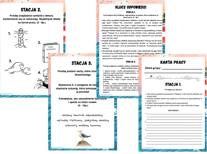 LATARNIK stacje zadaniowe + klucz odpowiedzi