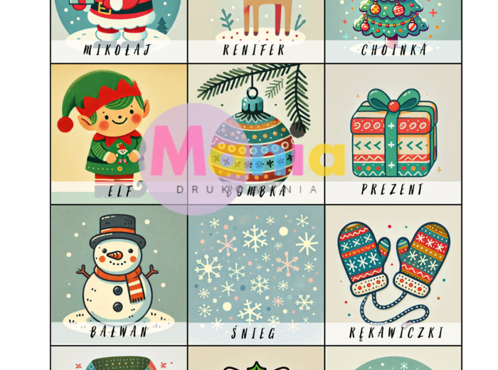 Kalendarz Adwentowy dla grupy przedszkolnej