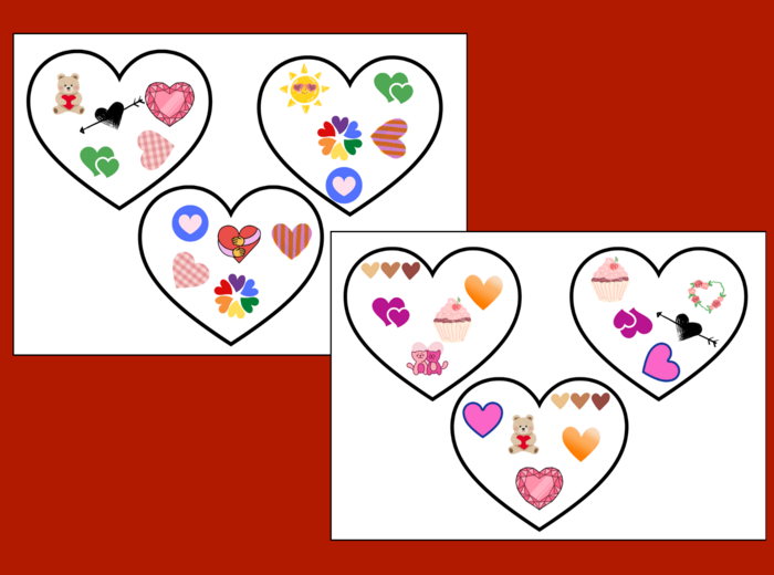 WALENTYNKI - dooble – biblioteka – świetlica – przedszkole – 39 szt.
