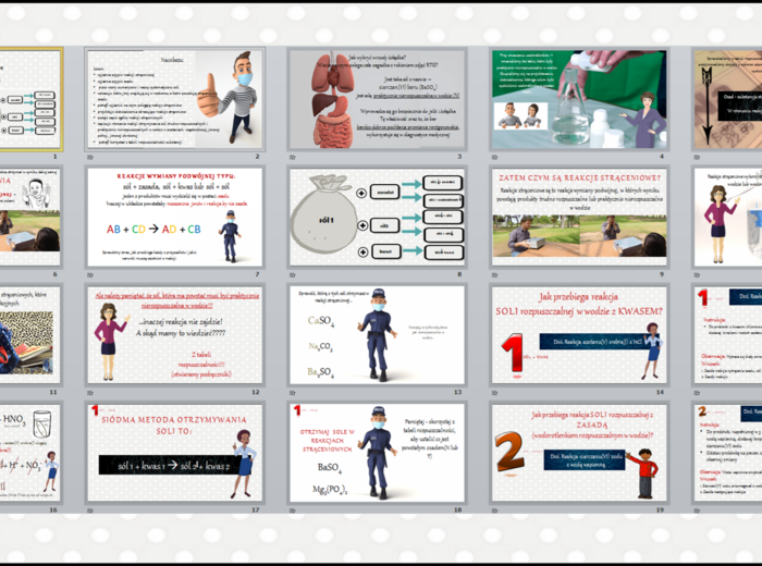 Reakcje strąceniowe - prezentacja w power point do klasy 8