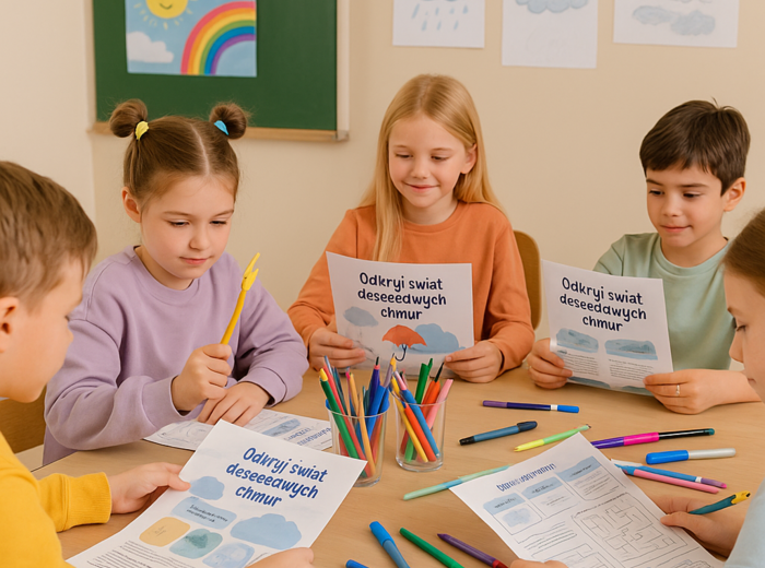 Karta pracy: „Odkryj świat deszczowych chmur”