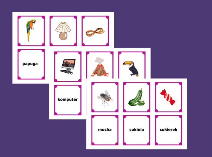 ORTOGRAFIA – wyrazy z „RZ”, "Ż", "Ó", "U" – memory - zestaw - 120 szt.