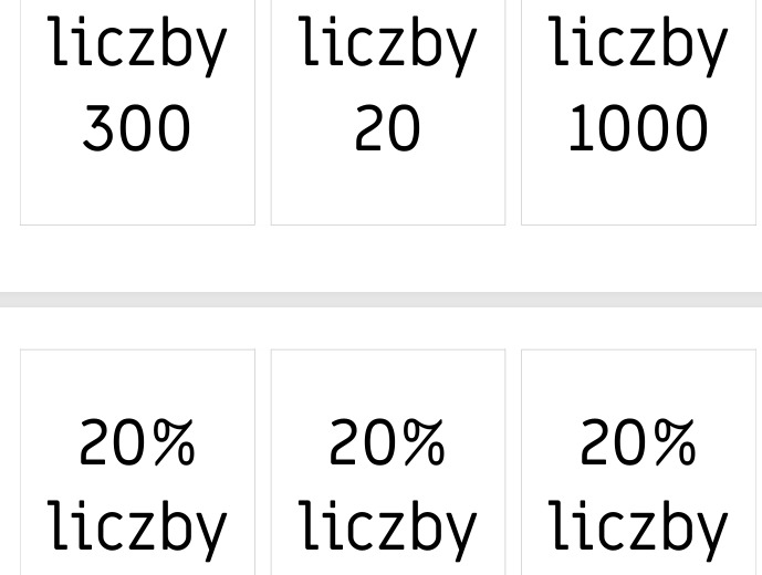 54 fiszki powtórzeniowe do E8 - procenty