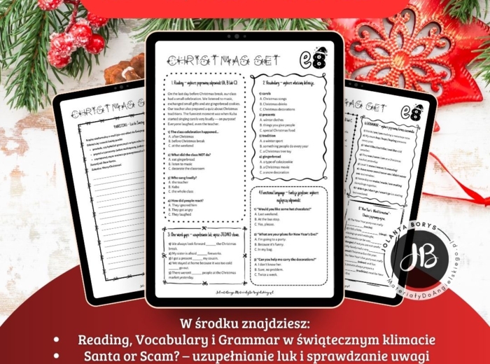 Christmas Set - Gotowa lekcja angielskiego na święta dla klas 6–8!