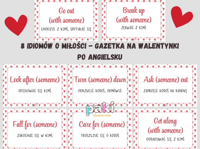Idiomy // walentynki // gazetka po angielsku