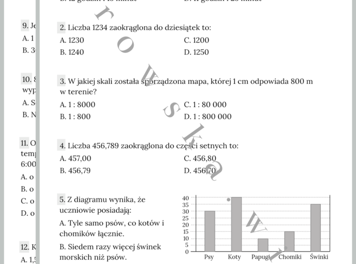 Liczby na co dzień - quiz
