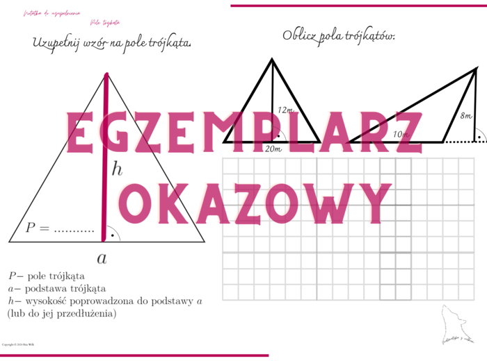 Pole trójkąta - notatka do uzupełnienia
