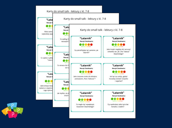"LATARNIK" – Karty do SMALL TALK – lektury – gra