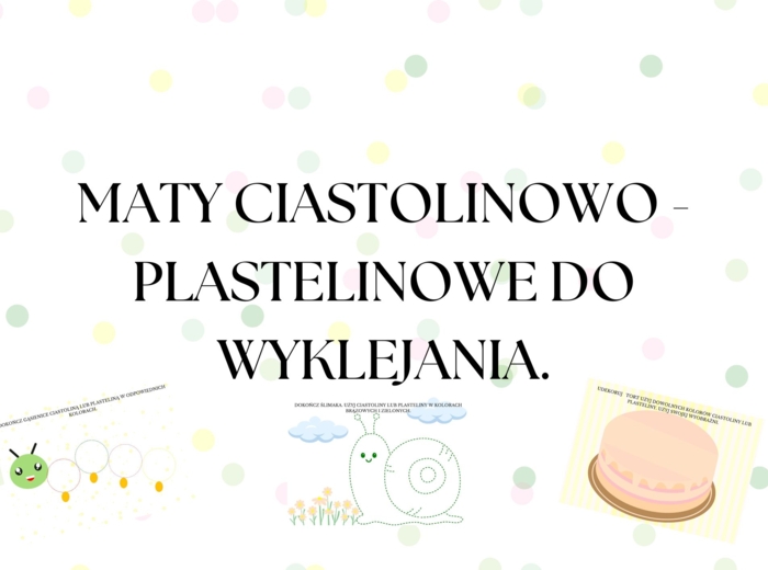 MATY CIASTOLINOWO - PLASTELINOWE DO WYKLEJANIA.