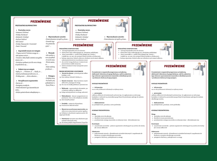PRZEMÓWIENIE - wklejka – 3 wklejki - ćwiczenia redakcyjne - egzamin