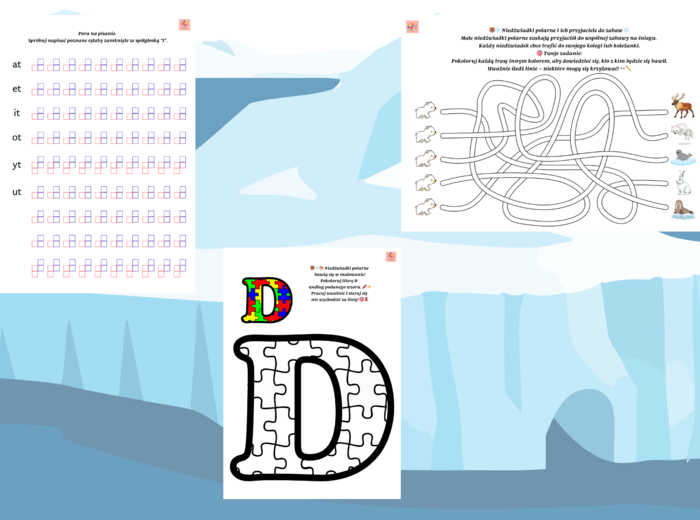 Ćwiczenia sylabowe cz. 4 Seria Zima Niedźwiadki polarne