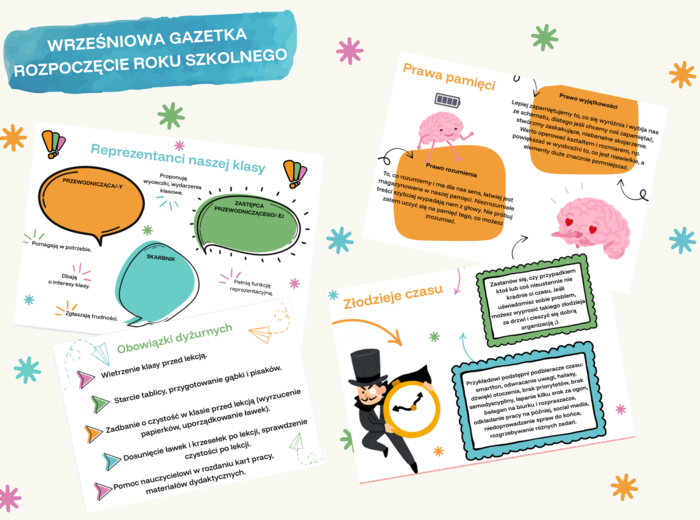 Początek roku szkolnego - gazetka