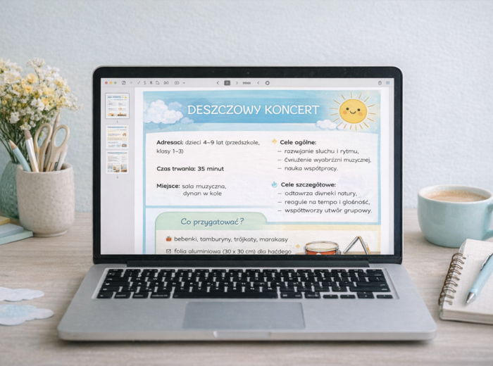 Deszczowy koncert – zajęcia muzyczne