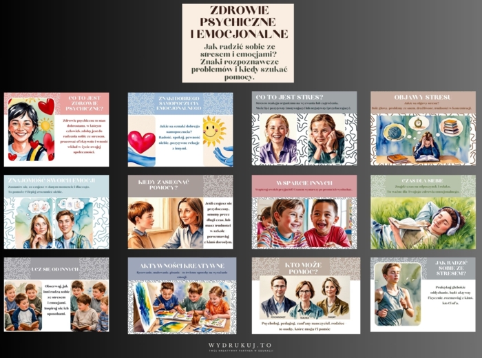 „Zdrowie psychiczne i emocjonalne” – Klucz do lepszego zrozumienia emocji! - gazetka dla uczniów