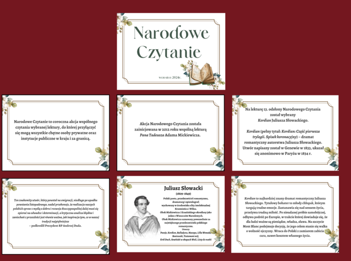NARODOWE CZYTANIE 2024 - gazetka - " Kordian" - wersja 2