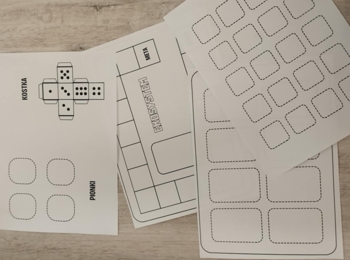 Gra planszowa ekosystem wodny/lądowy do samodzielnego stworzenia