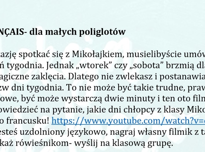 INTERDYSCYPLINARNE ZADANIA LEKTUROWE: MIKOŁAJEK, AKADEMIA PANA KLEKSA, OPOWIEŚCI Z NARNII