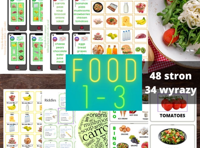 Food elementary vocabulary duży zestaw (New English Adventure 1 i 2 i nie tylko)