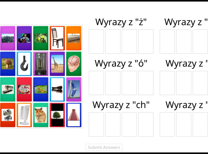 Interaktywne ćwiczenie ortograficzne