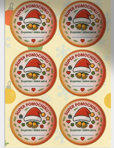 Zestaw dyplomów i medali „Super Pomocnik Świętego Mikołaja”