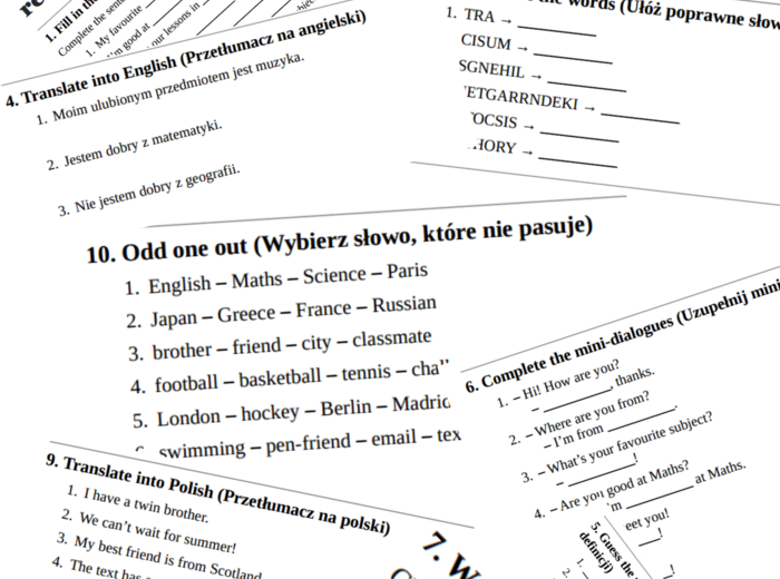 Starland 1 – Module 1 – vocabulary revision