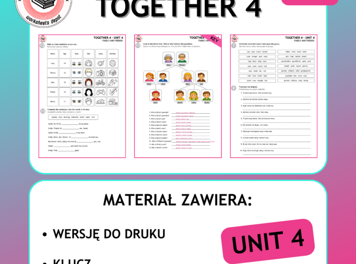 Together 4 Unit 4 - Vocabulary Activities - NEW edition