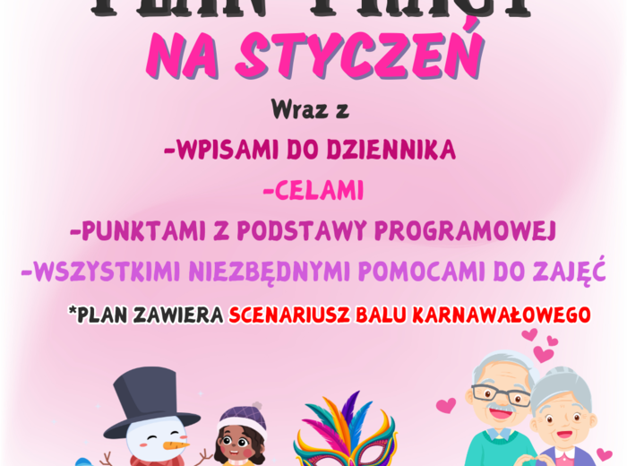 PLAN PRACY - STYCZEŃ